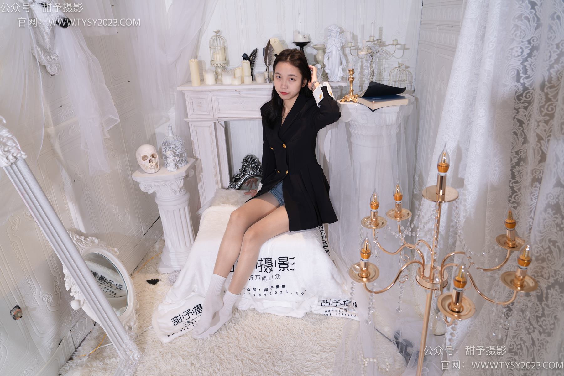 图片[4]-甜予摄影 NO.075 小桃-皮鞋、白棉袜、肉丝（脚尖加固款）[129P/2V/9.65GB]-美图