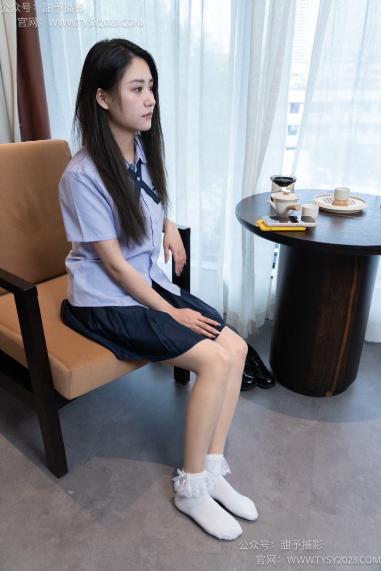 图片[3]-甜予摄影 NO.081期：澜澜-皮鞋、两双白棉袜、肉丝（脚尖加固款）[140P/2V/10.24GB]-美图