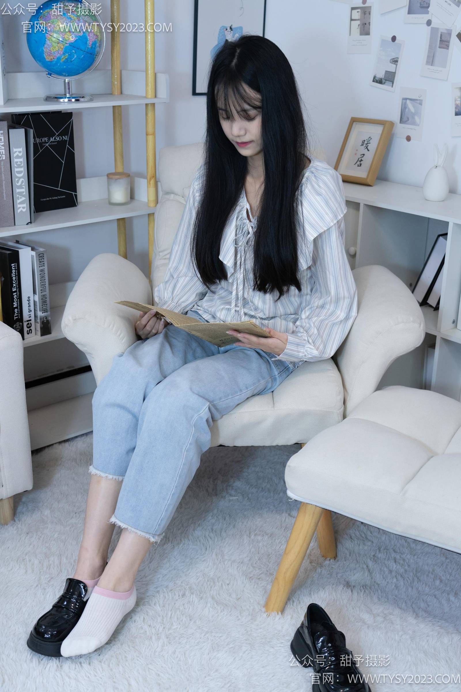 图片[3]-甜予摄影 NO.028 胡桃-皮鞋、白棉袜、裸足[124P/2V/10.0GB]-美图