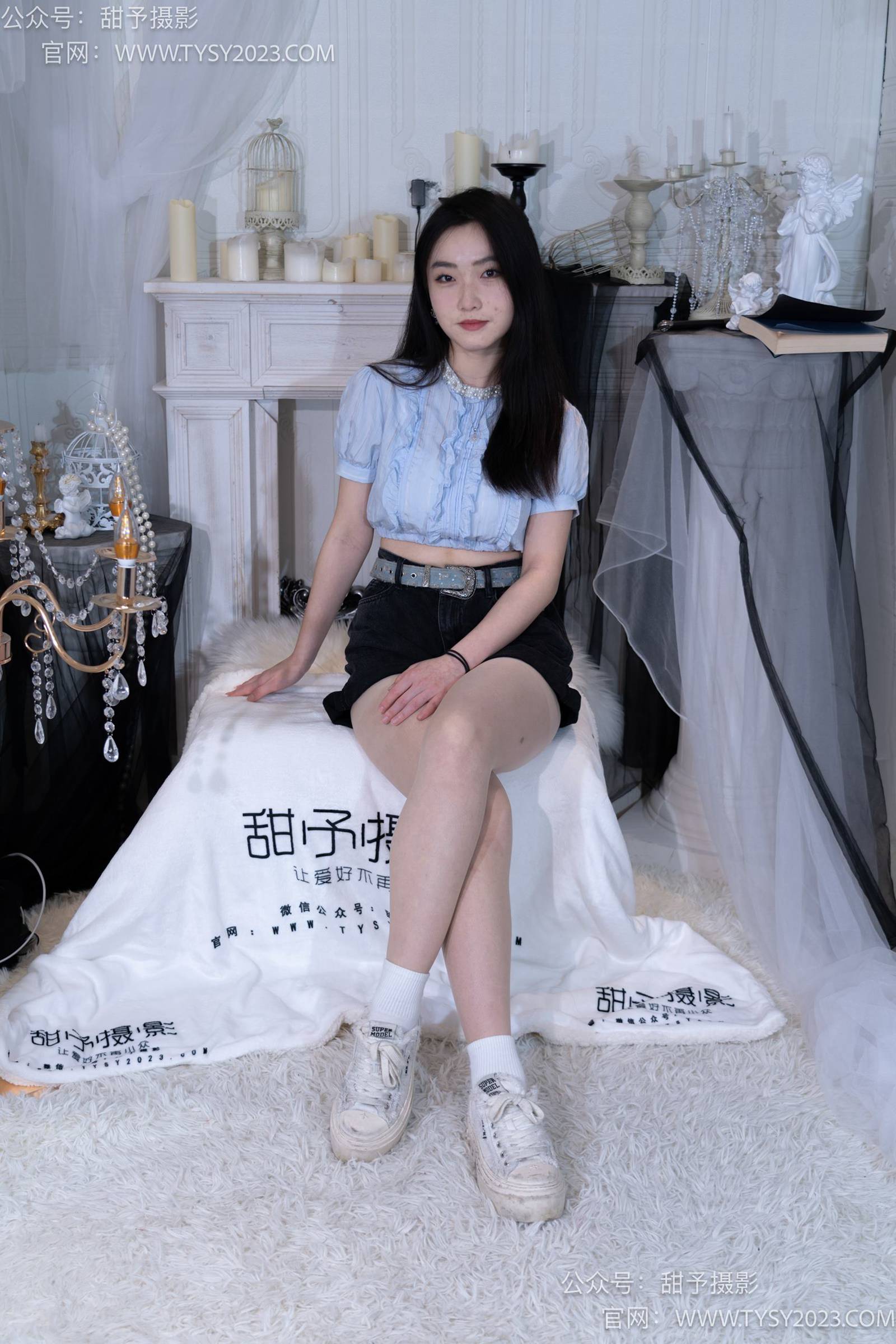 图片[2]-甜予摄影 NO.017 栗栗-板鞋、白棉袜、肉丝[130P/2V/9.91GB]-美图