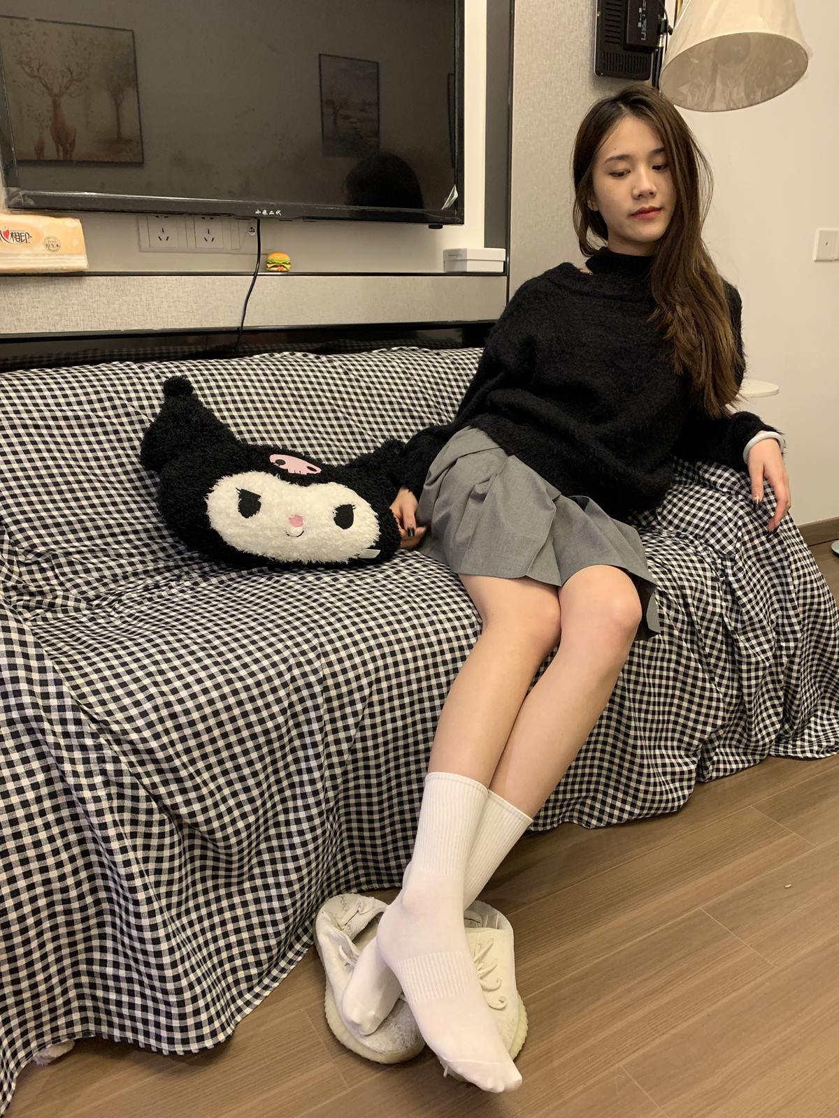 图片[2]-[织梦映像]NO.079 稀有JK装白棉袜脚 [72P/1V/1.8GB]-美图