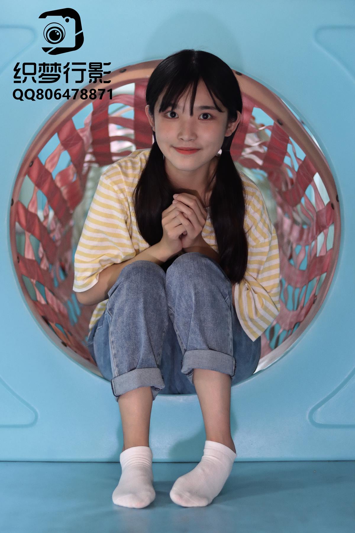 图片[3]-[织梦映像]NO.084 蹦床日记 赤着脚乐元漫步完整版短丝+白棉袜 [300P/1V/8.6G]-美图