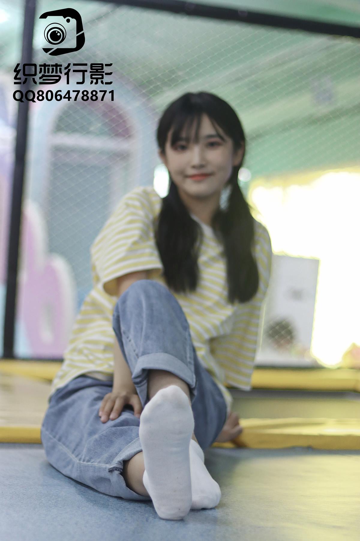 图片[4]-[织梦映像]NO.084 蹦床日记 赤着脚乐元漫步完整版短丝+白棉袜 [300P/1V/8.6G]-美图