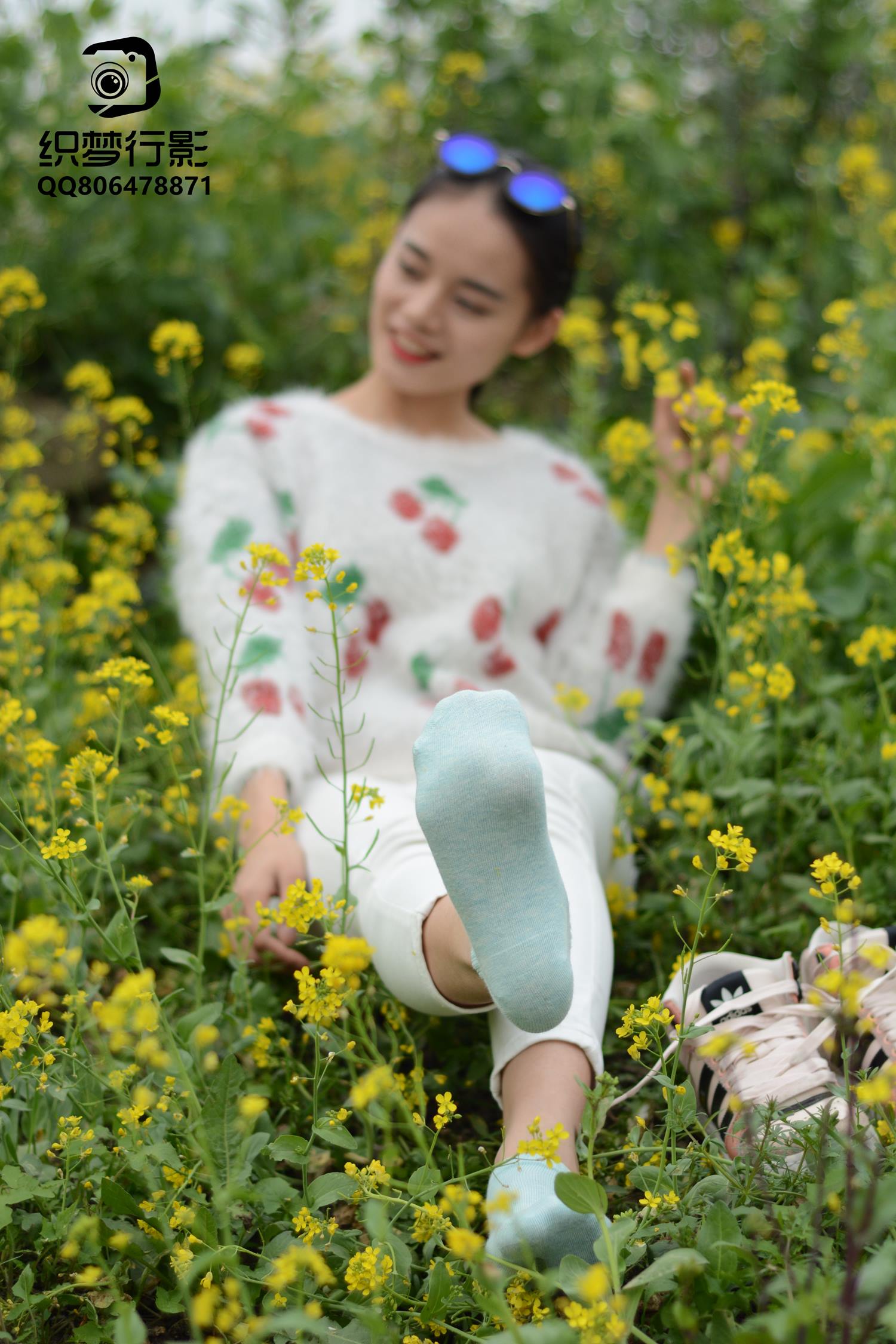 图片[1]-[织梦映像]NO.098 油菜花田里的棉袜 [199P/1.13G]-美图